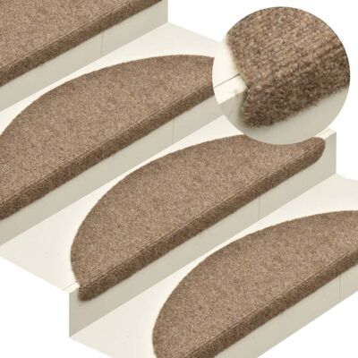 Vidaxl - Felpudos Autoadhesivos Para Escaleras, 15 Unidades, 65 X 21 X 4 Cm, Beige, Semicirculares, Grandes Vidaxl - Felpudos Autoadhesivos Para Escaleras, 15 Unidades, 65 X 21 X 4 Cm, Beige, Semicirculares, Grandes