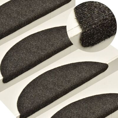 Vidaxl - Felpudos Autoadhesivos Para Escaleras, 10 Unidades, 65 X 21 X 4 Cm, Antracita, Semicirculares, Grandes Vidaxl - Felpudos Autoadhesivos Para Escaleras, 10 Unidades, 65 X 21 X 4 Cm, Antracita, Semicirculares, Grandes