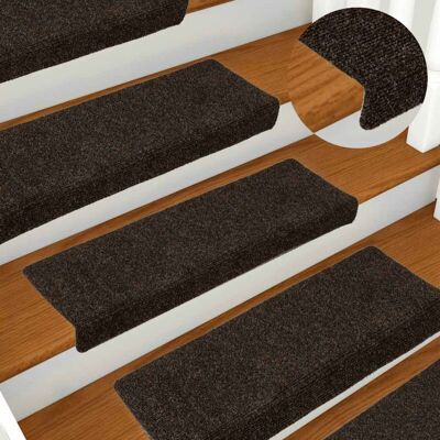 Felpudos Autoadhesivos Para Escaleras, 15 Unidades, 65 X 21 X 4 Cm, Marrón Oscuro, Borde Rectangular Vidaxl Felpudos Autoadhesivos Para Escaleras, 15 Unidades, 65 X 21 X 4 Cm, Marrón Oscuro, Borde Rectangular Vidaxl