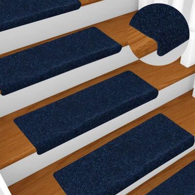 Felpudos Autoadhesivos Para Escaleras, 15 Unidades, 65 X 21 X 4 Cm, Borde Rectangular, Color Azul Marino Vidaxl Felpudos Autoadhesivos Para Escaleras, 15 Unidades, 65 X 21 X 4 Cm, Borde Rectangular, Color Azul Marino Vidaxl