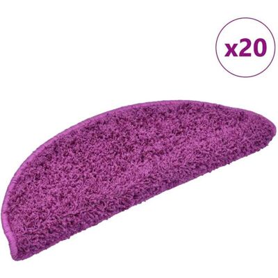 Vidaxl - Felpudos Para Escaleras 20 Unidades 65x21x4 Cm Violeta Semicircular Grande Vidaxl - Felpudos Para Escaleras 20 Unidades 65x21x4 Cm Violeta Semicircular Grande
