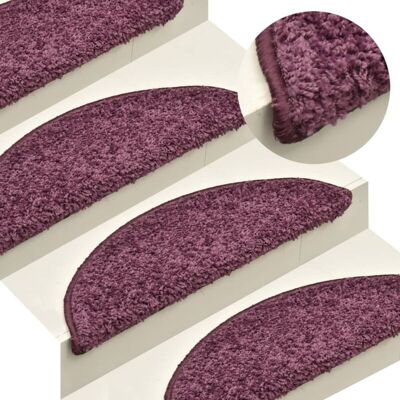 Vidaxl - Felpudos Para Escaleras 15 Unidades 65x21x4 Cm Morado Oscuro Semicircular Grande Vidaxl - Felpudos Para Escaleras 15 Unidades 65x21x4 Cm Morado Oscuro Semicircular Grande