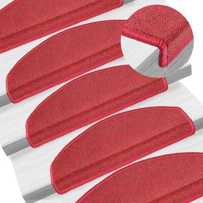 Vidaxl - Felpudos Para Escaleras 10 Unidades 65x24x4 Cm Burdeos Semicirculares Grandes Vidaxl - Felpudos Para Escaleras 10 Unidades 65x24x4 Cm Burdeos Semicirculares Grandes