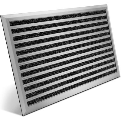 Bomoe - AluGant - Plateado - 70x100 cm - Felpudo Bomoe - AluGant - Plateado - 70x100 cm - Felpudo