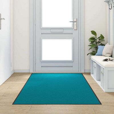Felpudo Cian Y Negro 120 X 250 Cm Poliamida Y Pvc Vidaxl Felpudo Cian Y Negro 120 X 250 Cm Poliamida Y Pvc Vidaxl