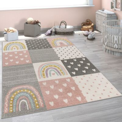 Paco Home Alfombra Infantil Habitación Infantil Niña Niño Varios Estampados Y Tamaños Ø 200 Cm Redon, Crema Rosa Gris Paco Home Alfombra Infantil Habitación Infantil Niña Niño Varios Estampados Y Tamaños Ø 200 Cm Redon, Crema Rosa Gris