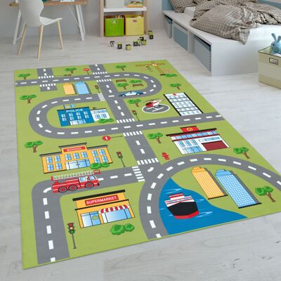Paco Home - Alfombras Infantiles Juego Pelo Corto Habitación Coloridas En Diferentes Diseños 200x290 Cm, Verde 3 Paco Home - Alfombras Infantiles Juego Pelo Corto Habitación Coloridas En Diferentes Diseños 200x290 Cm, Verde 3