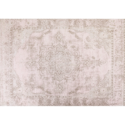 BELIANI Alfombra De Algodón Rosa Beige 160 X 230 Cm Poliéster Oriental Desgastado Matarim BELIANI Alfombra De Algodón Rosa Beige 160 X 230 Cm Poliéster Oriental Desgastado Matarim
