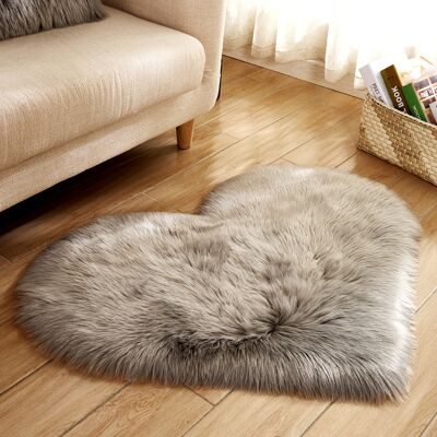 OEM Alfombra Multifuncional De Felpa Con Forma De Corazón/alfombra Antideslizante Para Decoración Del Hogar, Bonita, 6090cm (gris) OEM Alfombra Multifuncional De Felpa Con Forma De Corazón/alfombra Antideslizante Para Decoración Del Hogar, Bonita, 6090cm (gris)