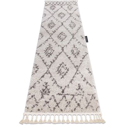 RugsX Alfombra BERBER FEZ crema - 80x300 cm para pasillo RugsX Alfombra BERBER FEZ crema - 80x300 cm para pasillo