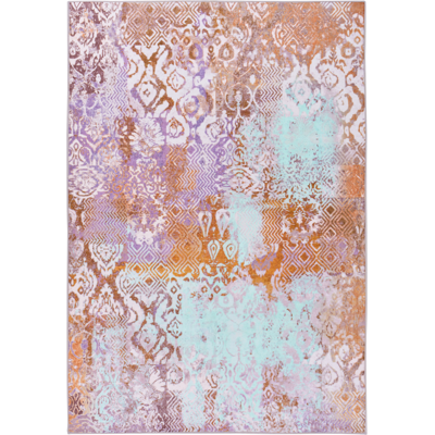 BELIANI Alfombra Tejida A Mano Estilo Boho Oriental Estampado Llamativo 140 X 200 Cm Multicolor Zenvira BELIANI Alfombra Tejida A Mano Estilo Boho Oriental Estampado Llamativo 140 X 200 Cm Multicolor Zenvira