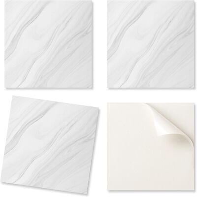 OEM Baldosas Vinílicas Listas Para Instalar Con Estampado Decorativo, Diseño De Mármol Con Ondas, 9x30x30 Cm. OEM Baldosas Vinílicas Listas Para Instalar Con Estampado Decorativo, Diseño De Mármol Con Ondas, 9x30x30 Cm.