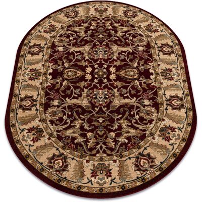 Rugsx - Alfombra De Lana Omega Oval Orda Flores Rubí Claro 2 Red 170x235 Cm Rugsx - Alfombra De Lana Omega Oval Orda Flores Rubí Claro 2 Red 170x235 Cm