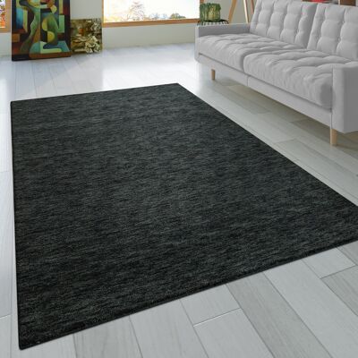 Paco Home - Alfombra Salon De Habitacion Pelo Corto Fibra Natural Lisa A Mano Gabbeh 200x300 Cm, Antracita Paco Home - Alfombra Salon De Habitacion Pelo Corto Fibra Natural Lisa A Mano Gabbeh 200x300 Cm, Antracita