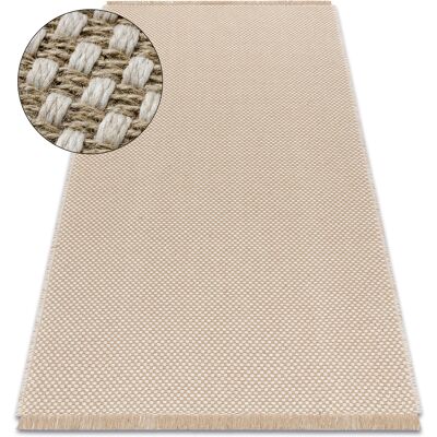 RugsX Alfombra de yute - Tejido plano, Crema/Beige, 200x290cm - Alfombra RugsX Alfombra de yute - Tejido plano, Crema/Beige, 200x290cm - Alfombra