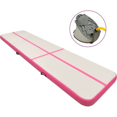 vidaXL Colchoneta de Gimnasia Inflable con Bomba - 800x100x20 cm - Rosa - Colchoneta de Gimnasia vidaXL Colchoneta de Gimnasia Inflable con Bomba - 800x100x20 cm - Rosa - Colchoneta de Gimnasia