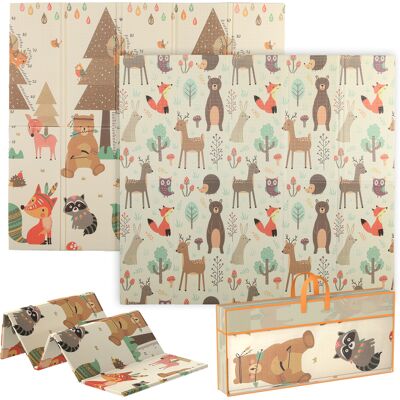 JHY DESIGN Alfombra De Juegos Para Bebés Reversible, Plegable Y Acolchada, 196 X 176 X 1,5 Cm, Doble Cara, Impermeable, Multicolor. JHY DESIGN Alfombra De Juegos Para Bebés Reversible, Plegable Y Acolchada, 196 X 176 X 1,5 Cm, Doble Cara, Impermeable, Multicolor.