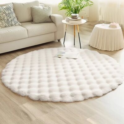 OEM Alfombra Redonda De Felpa Para Sala De Estar, Gruesa Para Uso Doméstico, Sofá, Dormitorio, Alfombra De Mesita De Noche, 120 Cm De Diámetro (blanca). OEM Alfombra Redonda De Felpa Para Sala De Estar, Gruesa Para Uso Doméstico, Sofá, Dormitorio, Alfombra De Mesita De Noche, 120 Cm De Diámetro (blanca).