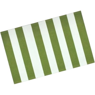OEM Felpudo Elegante De Forro Polar A Rayas, Base Blanca Y Verde. OEM Felpudo Elegante De Forro Polar A Rayas, Base Blanca Y Verde.