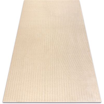 RUGSX Alfombra De Lana Textura 488.12.la100 Osta - Olas, Marco Geométrico Estructural Crema Beige 240x340 Cm RUGSX Alfombra De Lana Textura 488.12.la100 Osta - Olas, Marco Geométrico Estructural Crema Beige 240x340 Cm