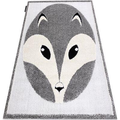 Rugsx - Alfombra Infantil Moderna Joy Fox, Zorro Para Niños - Estructura Dos Niveles De Vellón Gris / Crema Grey 140x190 Cm Rugsx - Alfombra Infantil Moderna Joy Fox, Zorro Para Niños - Estructura Dos Niveles De Vellón Gris / Crema Grey 140x190 Cm
