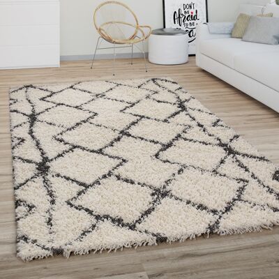Alfombra Salón Pelo Largo - Motivo de Rombo Escandinavo Alfombra Salón Pelo Largo - Motivo de Rombo Escandinavo