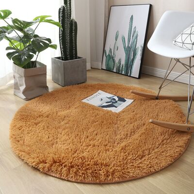 OEM Alfombra Redonda De Pelo Largo, 120 Cm X 120 Cm, Moderna, Para Sala De Estar, Dormitorio, Comedor O Habitación Infantil, Alfombra Cómoda Y Mullida, Alfombra Antideslizante, Amarillo Dorado 120 Cm X OEM Alfombra Redonda De Pelo Largo, 120 Cm X 120 Cm, Moderna, Para Sala De Estar, Dormitorio, Comedor O Habitación Infantil, Alfombra Cómoda Y Mullida, Alfombra Antideslizante, Amarillo Dorado 120 Cm X