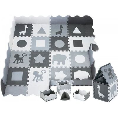 OEM Alfombra De Puzzle Modular Para Bebé - Espuma Eva Gris - 32 Piezas - 150 X 150 X 1 Cm OEM Alfombra De Puzzle Modular Para Bebé - Espuma Eva Gris - 32 Piezas - 150 X 150 X 1 Cm
