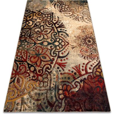 Rugsx - Alfombra de lana Polonia Boho Rojo Vintage 235x350cm Rugsx - Alfombra de lana Polonia Boho Rojo Vintage 235x350cm