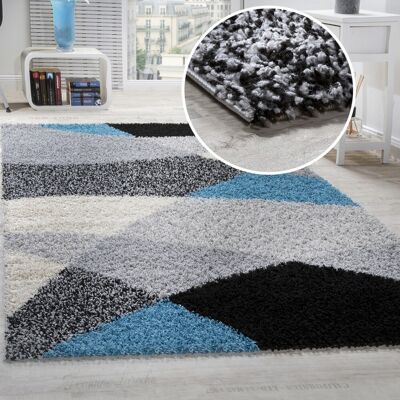 Paco Home Alfombra Shaggy Pelo Alto Pelo Largo Estampada En Gris Negro Blanco 120x170 Cm Paco Home Alfombra Shaggy Pelo Alto Pelo Largo Estampada En Gris Negro Blanco 120x170 Cm