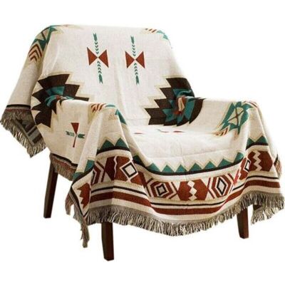 OEM Alfombra Tipo Manta Con Estampado Geométrico Tribal Bohemio Y Borlas, Ideal Para Sofá, Cama O Exteriores (tamaño: 130 X 160 Cm / 51,1 X 62,9 Pulgadas). OEM Alfombra Tipo Manta Con Estampado Geométrico Tribal Bohemio Y Borlas, Ideal Para Sofá, Cama O Exteriores (tamaño: 130 X 160 Cm / 51,1 X 62,9 Pulgadas).