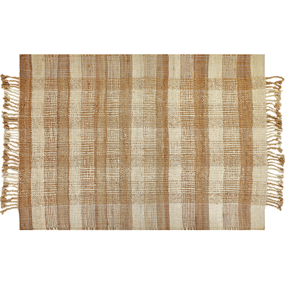 Alfombra de Yute Beliani - Rectangular, Beige - 140x200cm - Estilo Boho Alfombra de Yute Beliani - Rectangular, Beige - 140x200cm - Estilo Boho