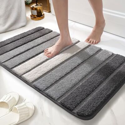 OEM Alfombra De Baño De Microfibra, Superabsorbente, 40 X 60 Cm, Gris OEM Alfombra De Baño De Microfibra, Superabsorbente, 40 X 60 Cm, Gris