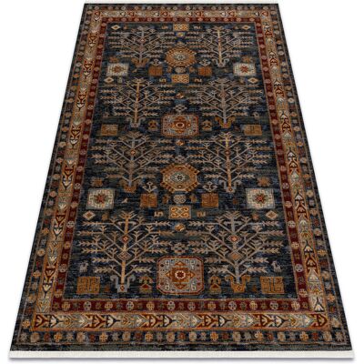 Rugsx - Alfombra Keshan Franjas Marco Oriental 6174/53511 Azul Oscuro / Burdeos Blue 250x340 Cm Rugsx - Alfombra Keshan Franjas Marco Oriental 6174/53511 Azul Oscuro / Burdeos Blue 250x340 Cm