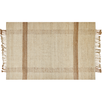 Beliani Alfombra de Yute Beige 140 x 200 cm - Alfombra Beliani Alfombra de Yute Beige 140 x 200 cm - Alfombra