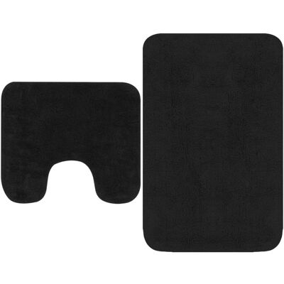 Helloshop26 - Alfombra De Baño De 2 Piezas En Tejido Antracita 020005726 Helloshop26 - Alfombra De Baño De 2 Piezas En Tejido Antracita 020005726