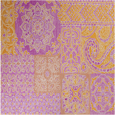 Alfombra de Lana 200 x 200 cm Multicolor - Estilo Vintage/Oriental Alfombra de Lana 200 x 200 cm Multicolor - Estilo Vintage/Oriental