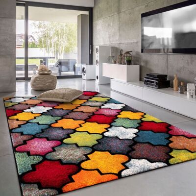Alfombra Paco Home Pelo Corto Diseño Geométrico - Salón Moderno Alfombra Paco Home Pelo Corto Diseño Geométrico - Salón Moderno