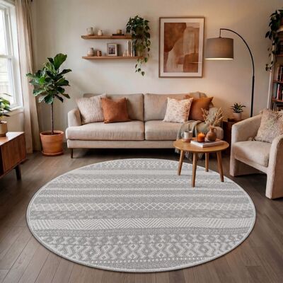 Paco Home - Alfombra Redonda 160cm Geométrica Boho Paco Home - Alfombra Redonda 160cm Geométrica Boho