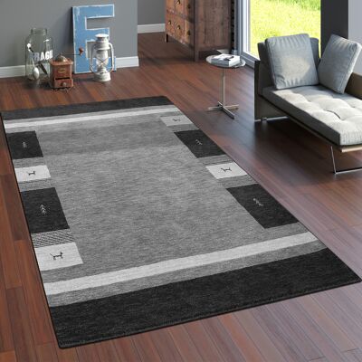 Paco Home Alfombra Salon De Habitacion Pelo Corto Motivo Etnica Dibujo Geometrico A Mano 160x230 Cm, Gris Paco Home Alfombra Salon De Habitacion Pelo Corto Motivo Etnica Dibujo Geometrico A Mano 160x230 Cm, Gris