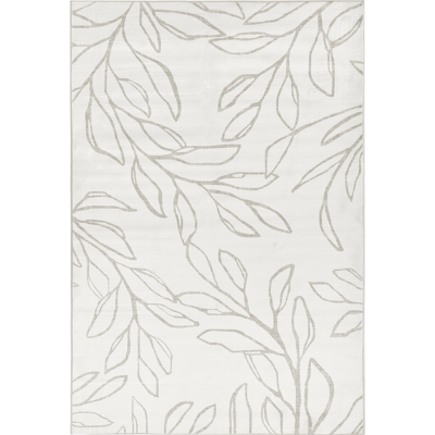 BELIANI Alfombra Moderna 140 X 200 Cm De Tela Motivo Hojas Sala De Estar Dormitorio Apto Para Calefacción Por Suelo Radiante Base Antideslizante Pelo Corto Beige Claro Bismil BELIANI Alfombra Moderna 140 X 200 Cm De Tela Motivo Hojas Sala De Estar Dormitorio Apto Para Calefacción Por Suelo Radiante Base Antideslizante Pelo Corto Beige Claro Bismil