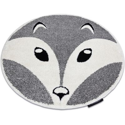 RUGSX Alfombra Infantil Moderna Joy Circulo Fox, Zorro Para Niños - Estructura Dos Niveles De Vellón Gris / Crema Grey Circulo 160 Cm RUGSX Alfombra Infantil Moderna Joy Circulo Fox, Zorro Para Niños - Estructura Dos Niveles De Vellón Gris / Crema Grey Circulo 160 Cm