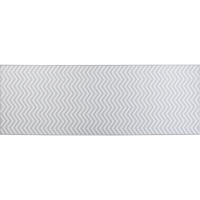 Alfombra pasillera Beliani Blanco y Gris Poliéster 70 x 200 cm Diseño Chevron - Alfombra pasillera Alfombra pasillera Beliani Blanco y Gris Poliéster 70 x 200 cm Diseño Chevron - Alfombra pasillera