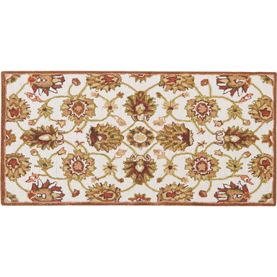 Beliani Alfombra de Lana Beige y Marrón 80x150cm - Alfombra Beliani Alfombra de Lana Beige y Marrón 80x150cm - Alfombra