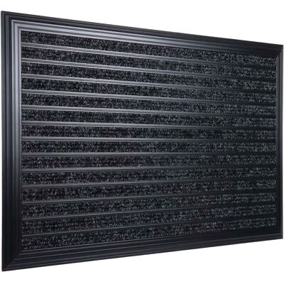 Felpudo Relaxdays, 60 X 40 Cm, Marco De Aluminio, Resistente A La Intemperie, Antideslizante, Interior Y Exterior, Negro Felpudo Relaxdays, 60 X 40 Cm, Marco De Aluminio, Resistente A La Intemperie, Antideslizante, Interior Y Exterior, Negro