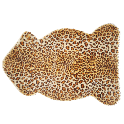 BELIANI Alfombra Con Estampado De Leopardo Piel Sintética Marrón 53 X 88 Cm Sala De Estar Dormitorio Contemporáneo Nambung BELIANI Alfombra Con Estampado De Leopardo Piel Sintética Marrón 53 X 88 Cm Sala De Estar Dormitorio Contemporáneo Nambung