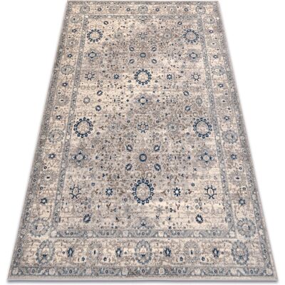 Alfombra beige / azul de lana Nain Ornamento - Alfombra Alfombra beige / azul de lana Nain Ornamento - Alfombra