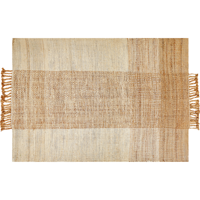 Alfombra de yute beige 140 x 200 cm - Alfombra Alfombra de yute beige 140 x 200 cm - Alfombra