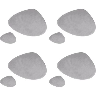 OEM Alfombra De Comedor De Cuero, Mantel Individual Gris Claro Plateado OEM Alfombra De Comedor De Cuero, Mantel Individual Gris Claro Plateado