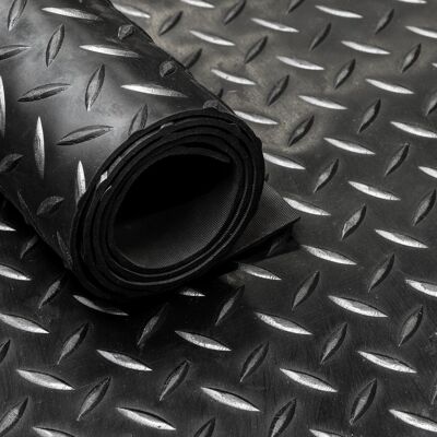 Vivol - Corredor De Goma / Alfombra De Goma En Rollo Diamante 3mm - Ancho 160 Cm - Por Metro Lineal Vivol - Corredor De Goma / Alfombra De Goma En Rollo Diamante 3mm - Ancho 160 Cm - Por Metro Lineal
